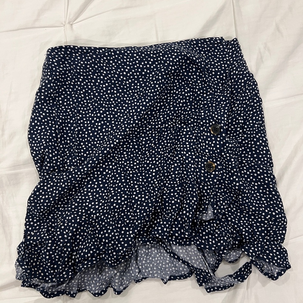 Hollister Navy Polka Dot Skirt